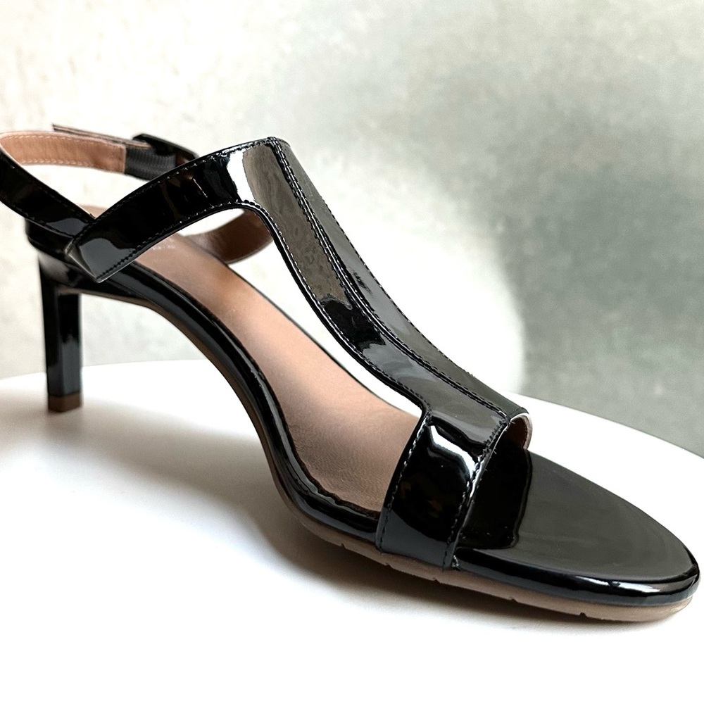 🌸AQUATALIA🌸 Rosetta Patent Slingback Sandal Black Size:6.5 - Picture 6 of 12